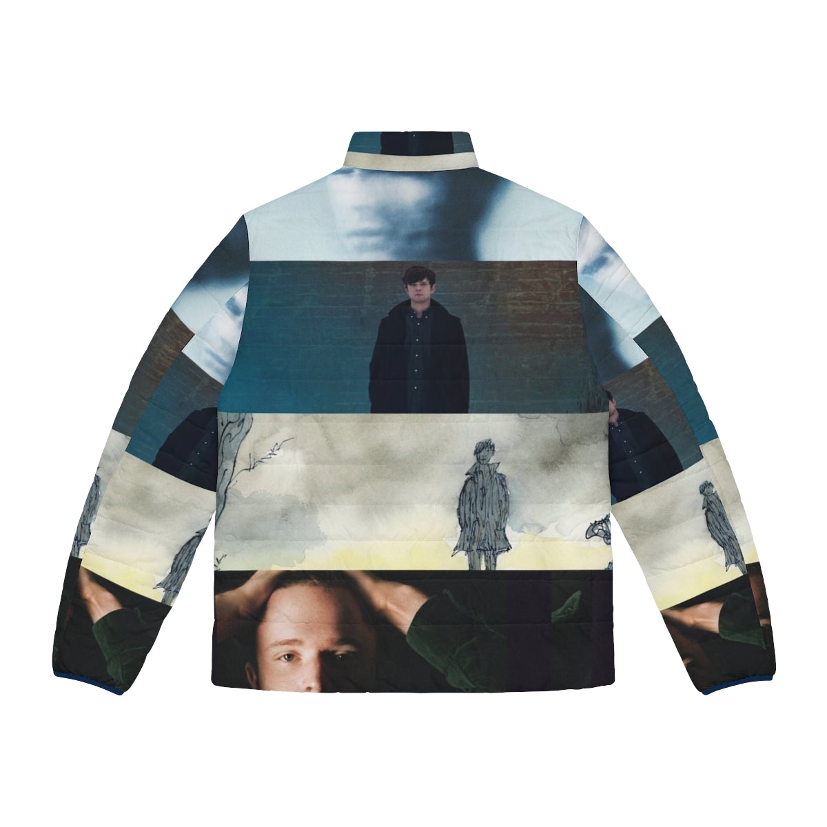 James Blake Albums Puffer Jacket - Indie Alternative Music Merchandise - Back