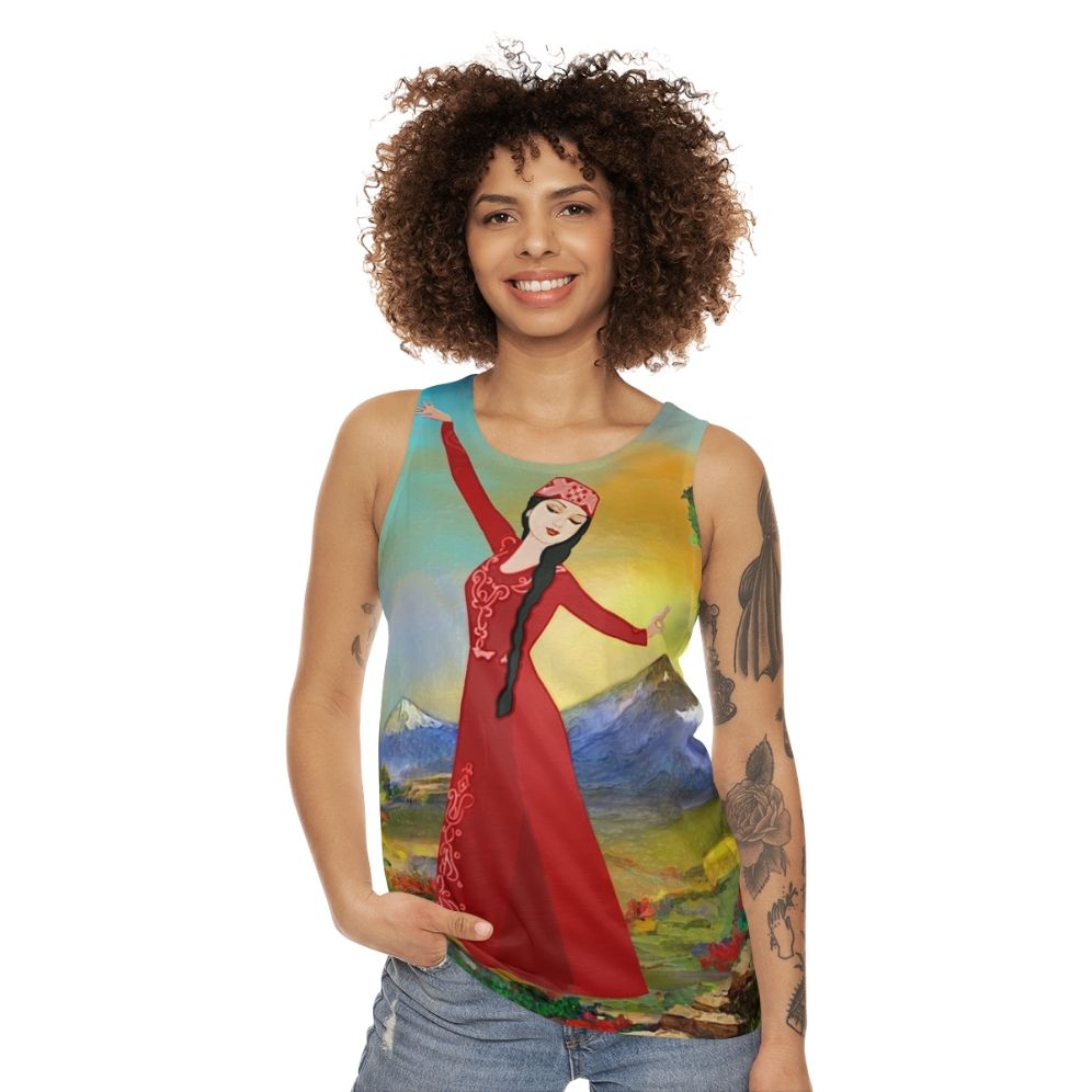 Unisex Armenian Dancer Tank Top - women