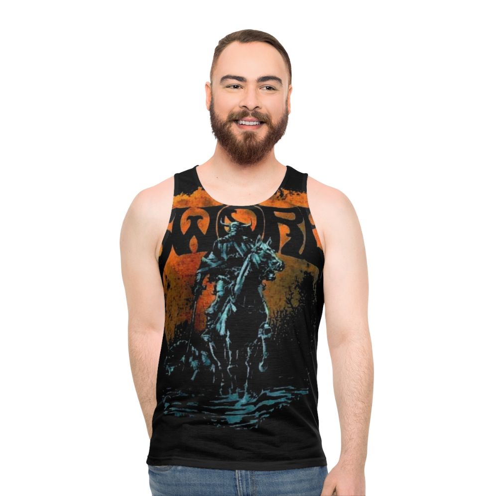 Sword band metal tank top - men