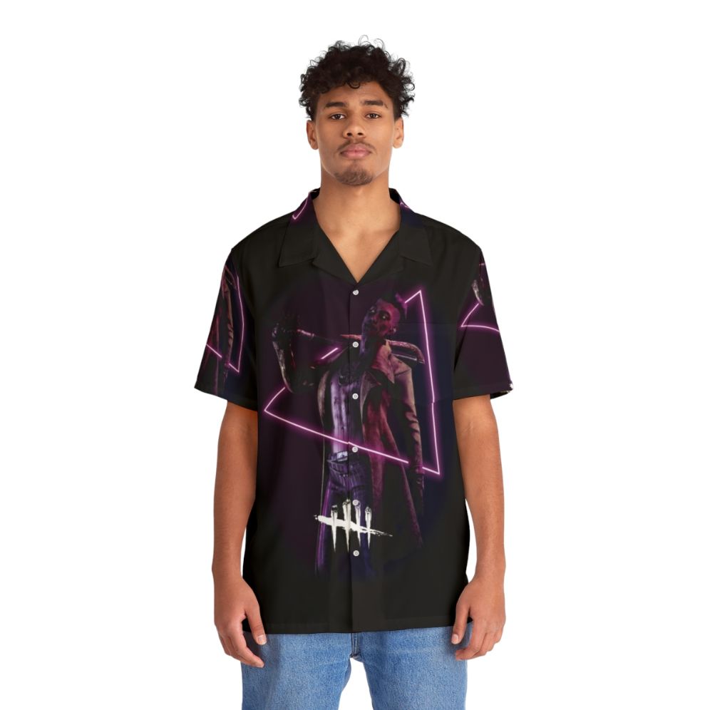 Dark Neon Trickster Hawaiian Shirt for Gamers - People Front