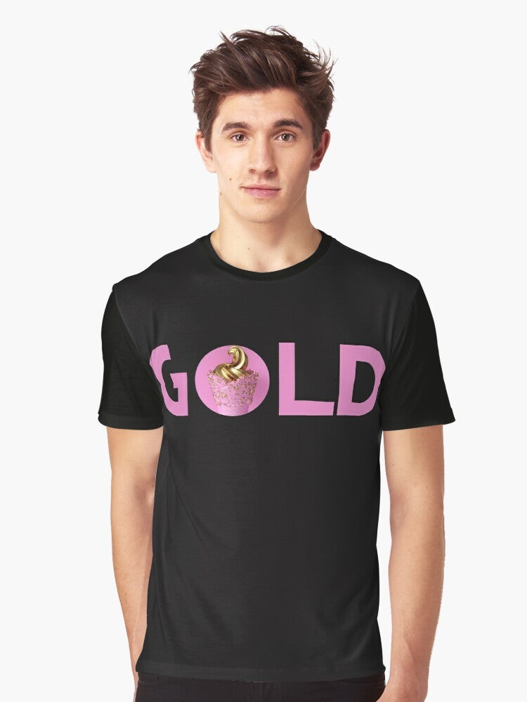 Gold Pink Galaxy Unicorn Graphic T-Shirt - Men