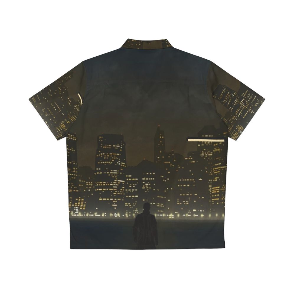 Deus Ex Cyberpunk Hawaiian Shirt featuring Warriors Landscapes - Back