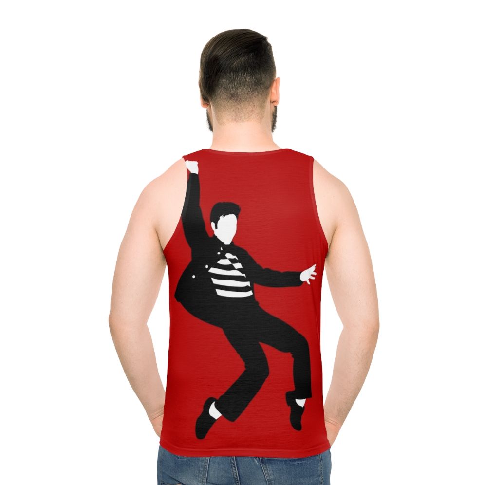 Rock and Roll King's Jailhouse Minimalist Art Unisex Tank Top - men back