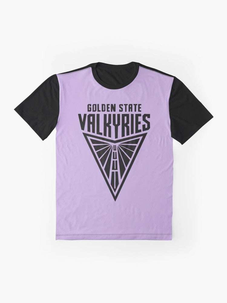 Golden State Valkyries Women's Basketball Graphic T-Shirt - Flat lay