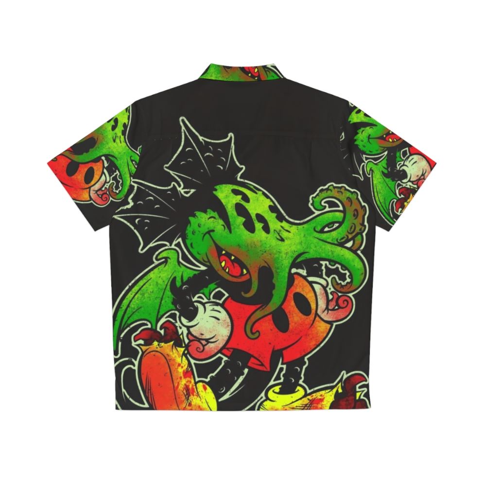 Mickhulhu Mouse Color Hawaiian Shirt featuring Cthulhu and Tentacle Design - Back