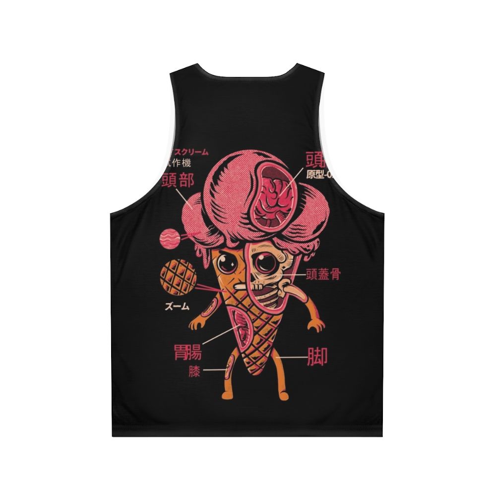 Retro Ice Cream Kaiju Unisex Tank Top - Back