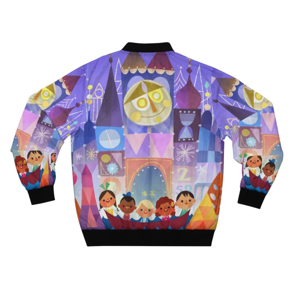 Bomber jacket with Disney 'It's a Small World' theme park design - Back