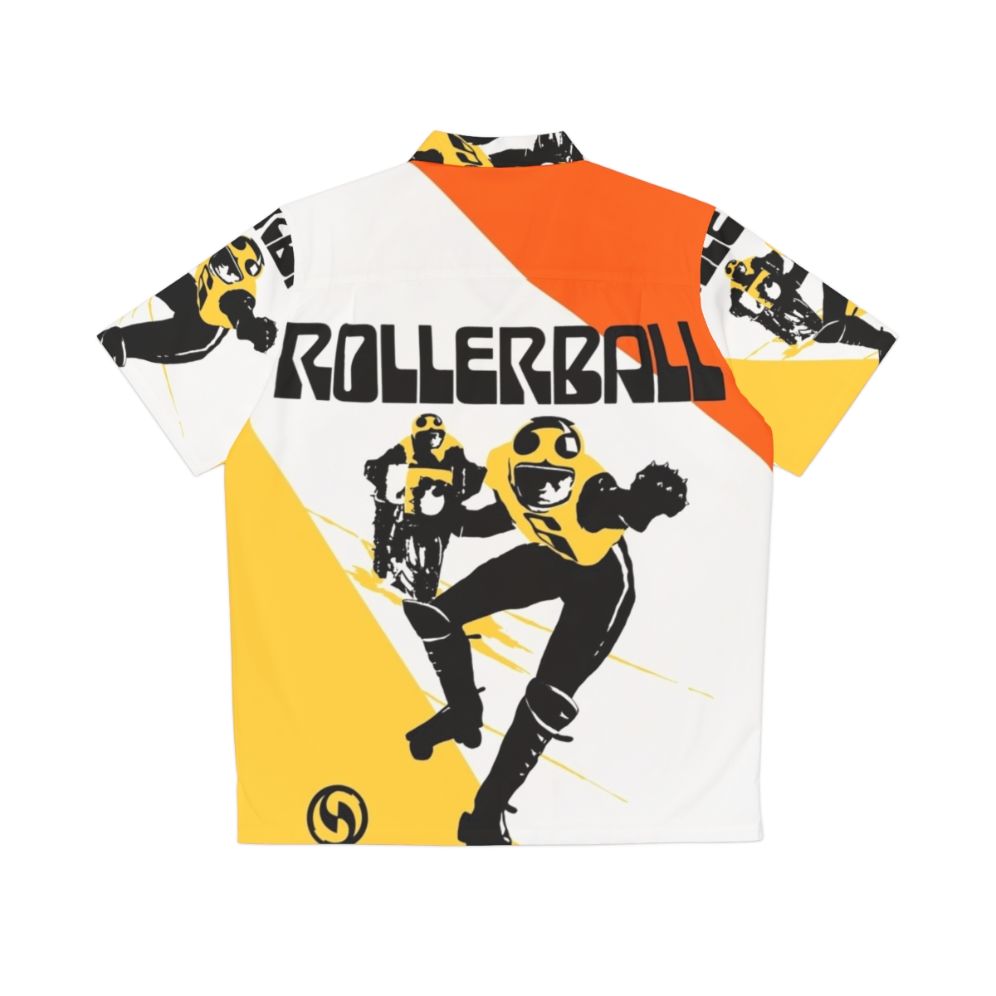 Retro Rollerball Tokyo V Houston Hawaiian Shirt - Cult Horror Sci-Fi Classic - Back