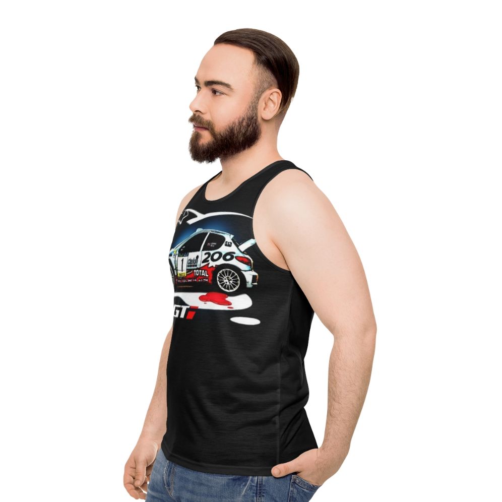 Unisex 206 racing car tank top - men side