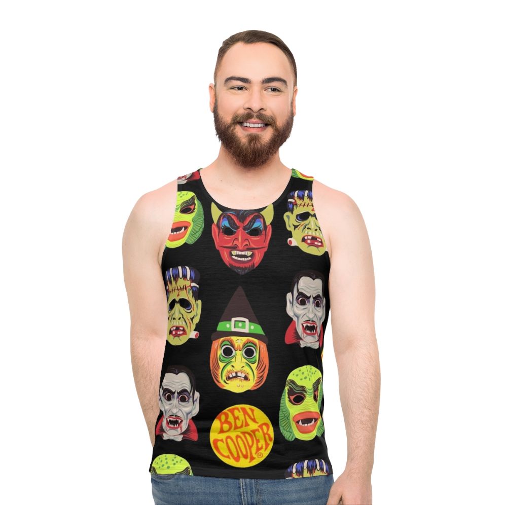 Vintage Halloween Masks Unisex Tank Top - men