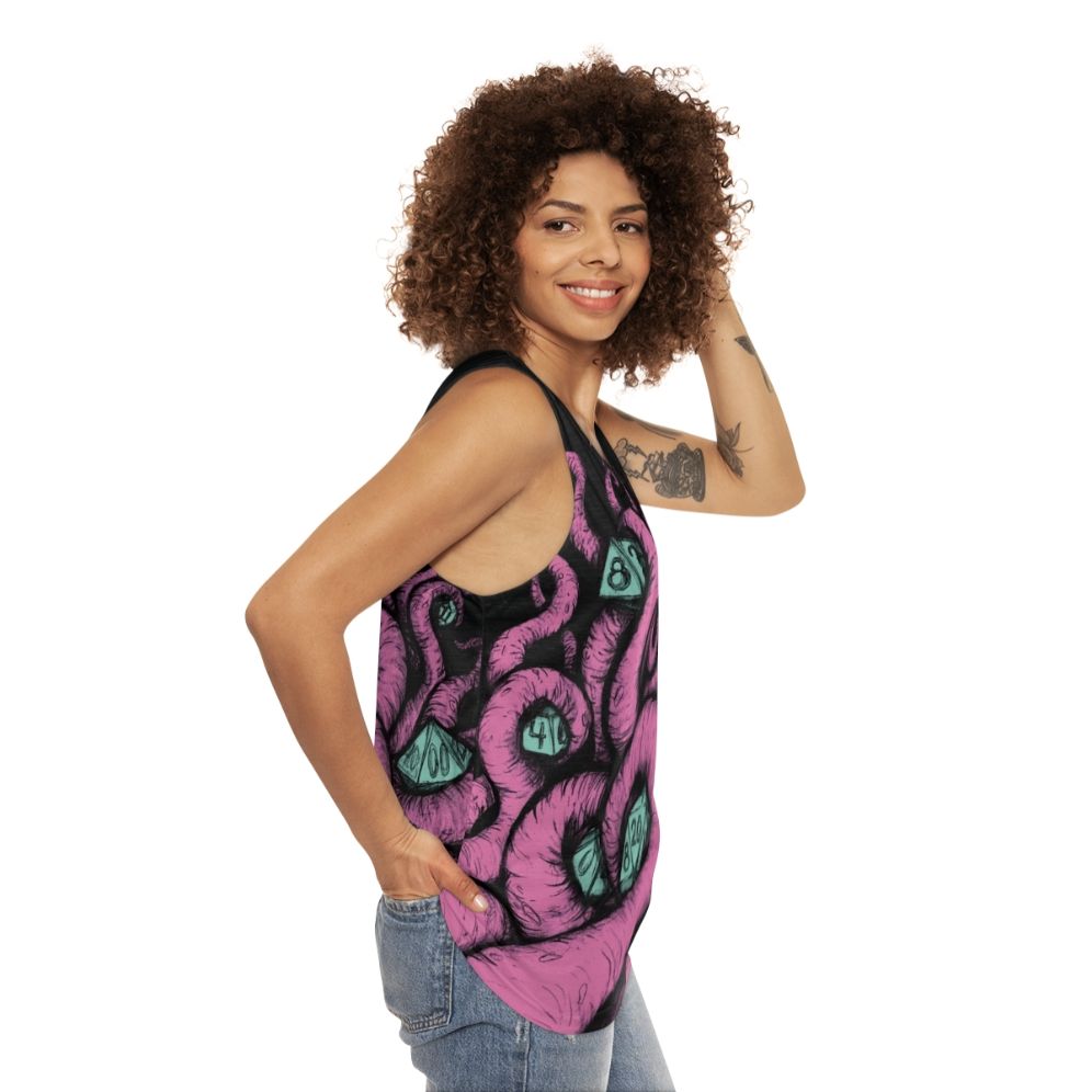 Wife of Cthulhu Unisex DnD Tabletop Gaming Tank Top - women side