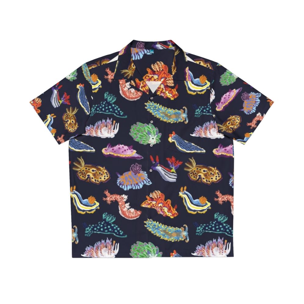 Nudie Cuties Hawaiian Shirt featuring vibrant sea slugs and nudibranchs