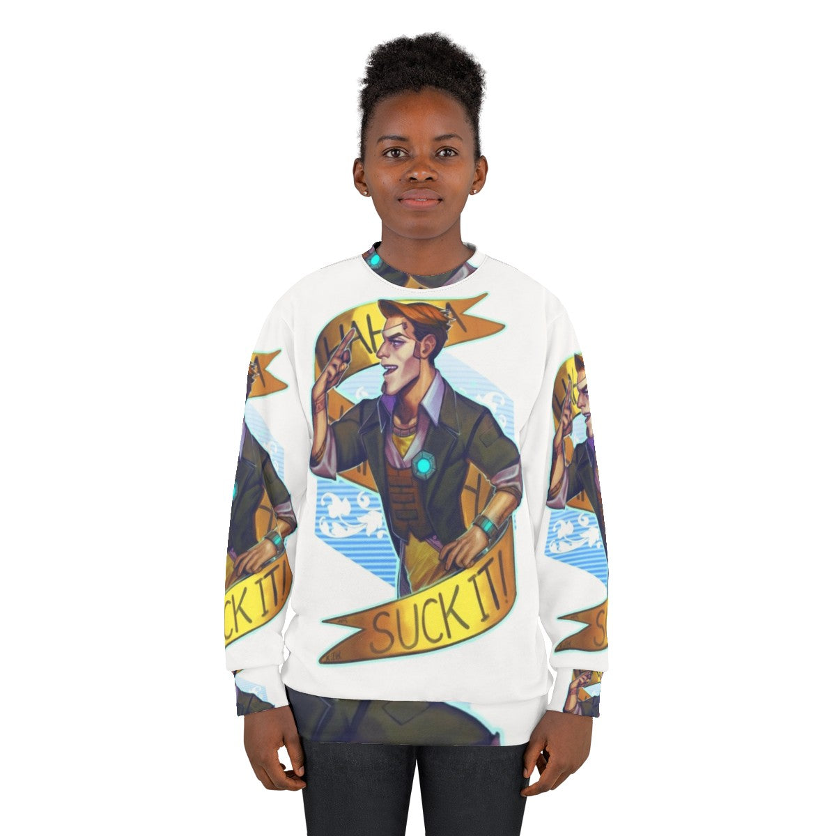 Suck It Borderlands Handsome Jack Gaming Sweatshirt - women