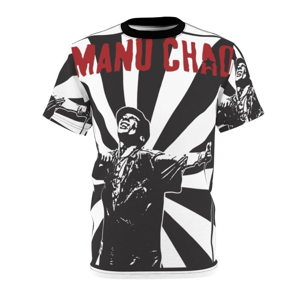 Manu Chao inspired music t-shirt featuring reggae and rock and roll design