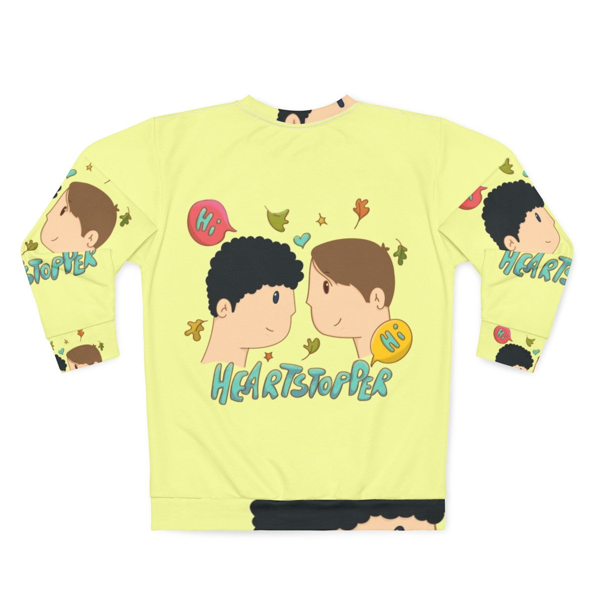 Heartstopper Nick and Charlie Leaves Sweatshirt - Back