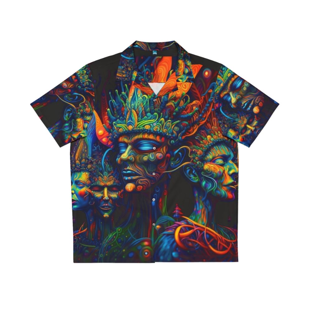 Psychedelic trippy DMT elves Hawaiian shirt