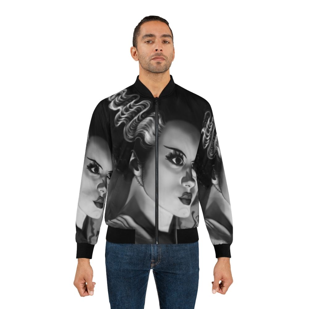 Classic horror-inspired "Bride of Frankenstein" bomber jacket - Lifestyle