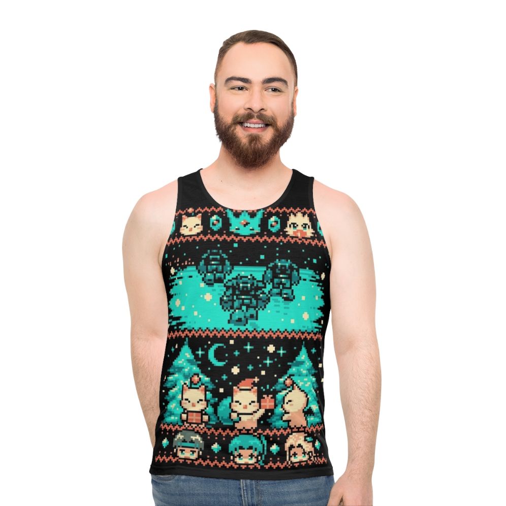 Winter Fantasy Unisex Pixel Art Tank Top - men