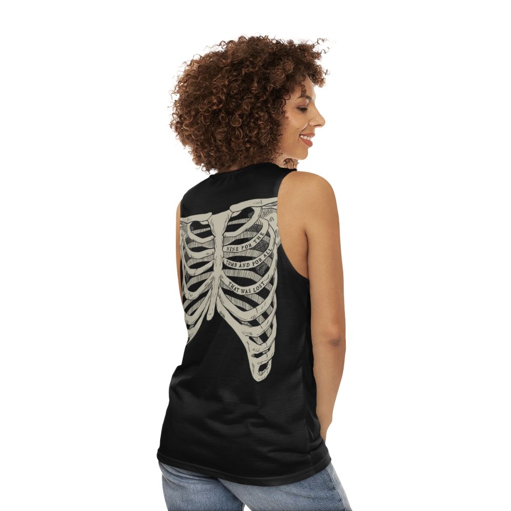 Locked Tomb Ribcage Unisex Skeleton Tank Top - women back