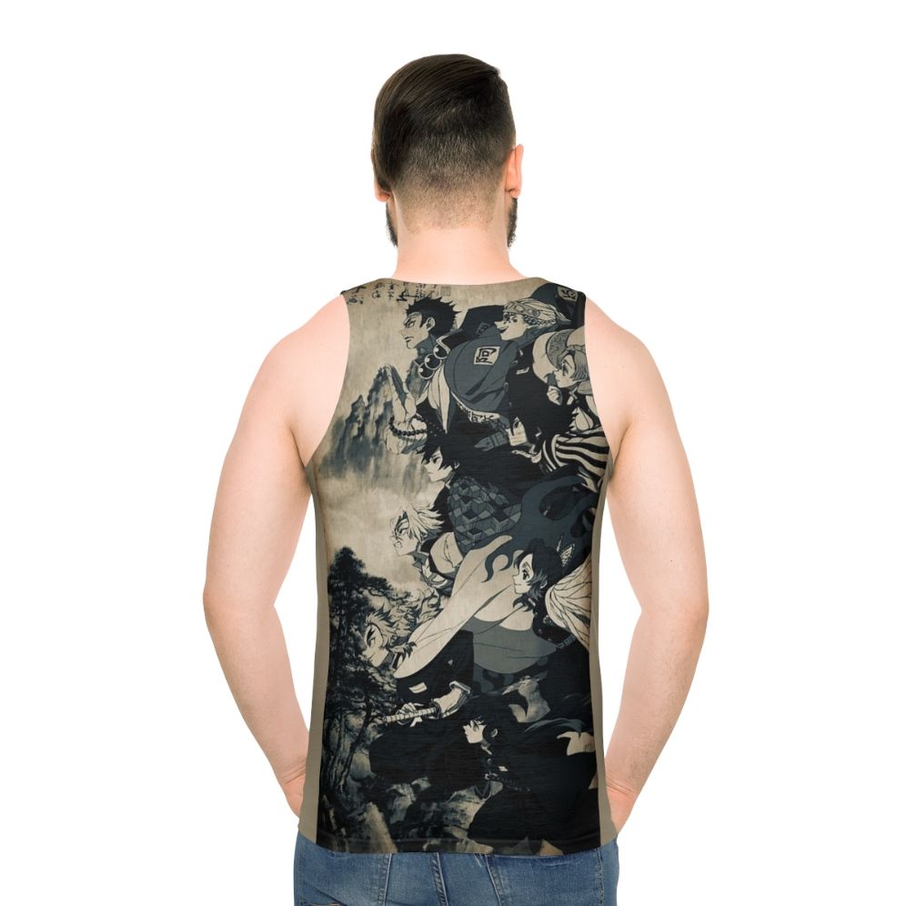 Demon Slayer inspired anime unisex tank top - men back