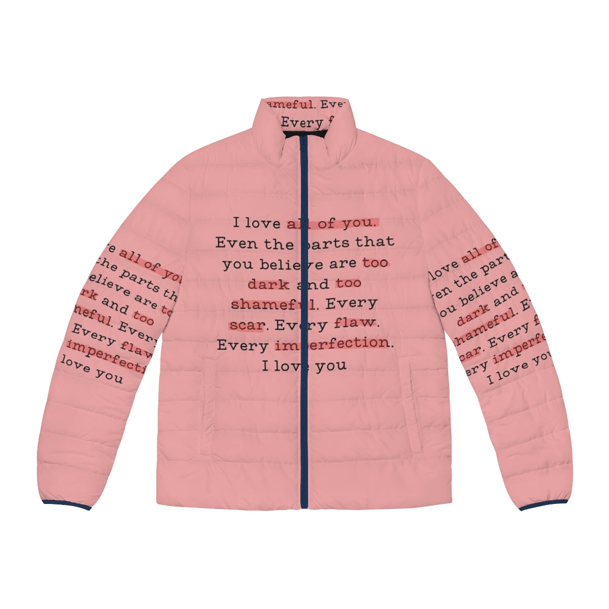 Daphne Bridgerton Inspired Puffer Jacket with Bridgerton Quote