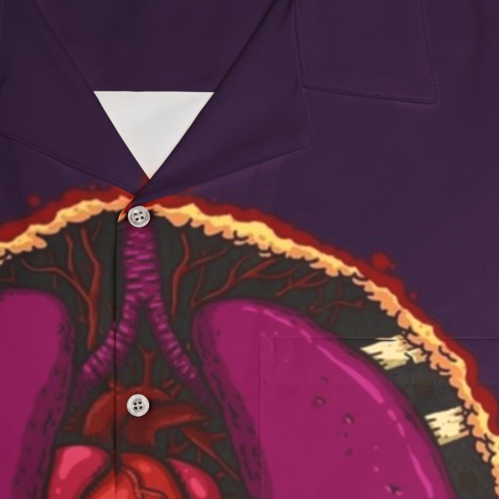 Organ Story Hawaiian Shirt featuring anatomical medical imagery - Detail