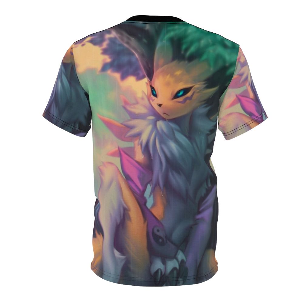 Renamon anime character design printed on a high-quality t-shirt - Back