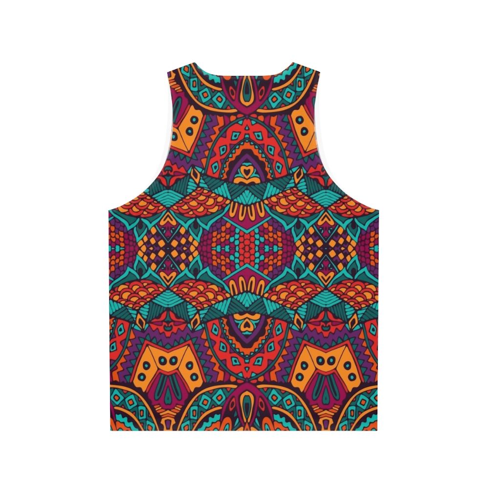 Tribal vintage ethnic pattern unisex tank top - Back