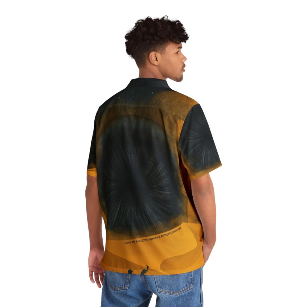 Dune 2020 Yellow Sand Hawaiian Shirt featuring the Great Shai Hulud - People Back