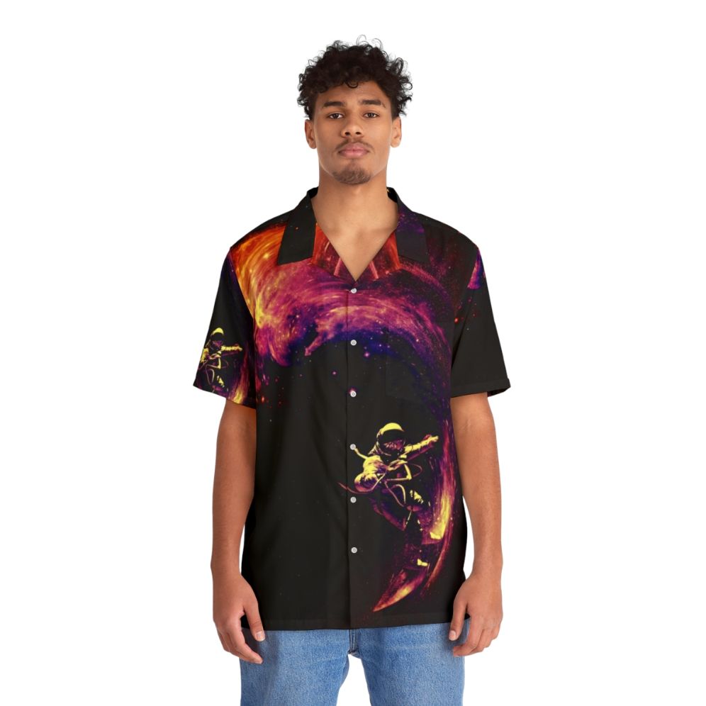 Cosmic Surfer Space Hawaiian Shirt - People Front