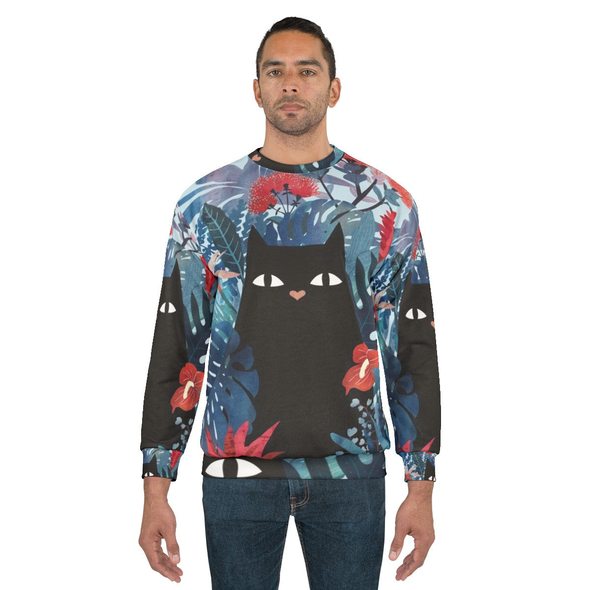 Blue Hawaii Tropical Floral Sweatshirt - men