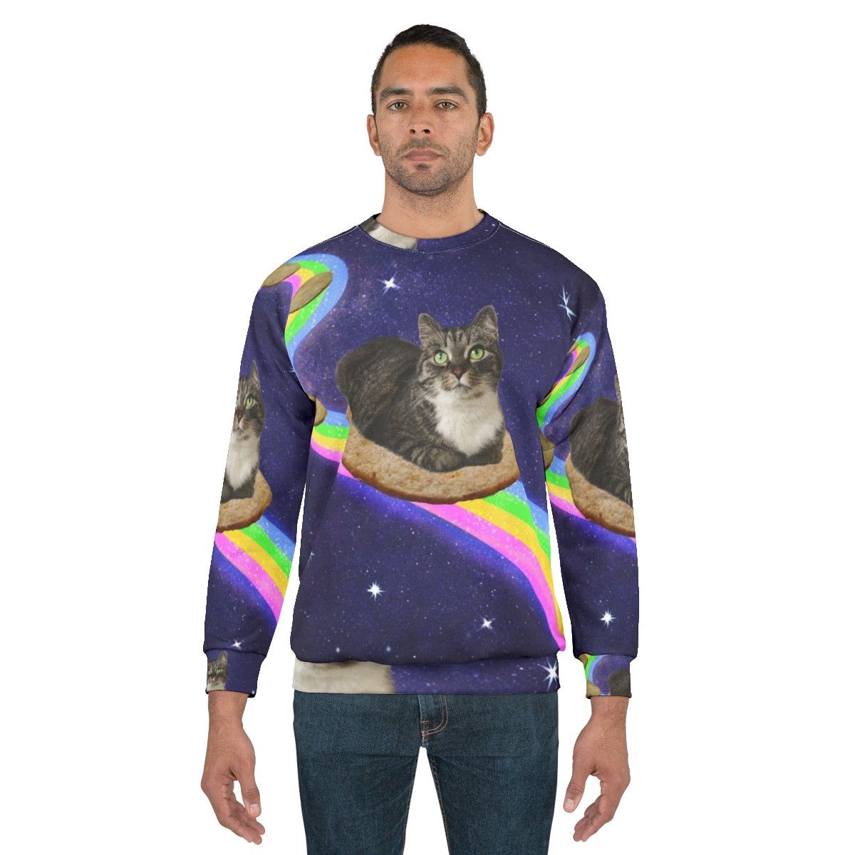 Legendary animals space-themed sweatshirt - men