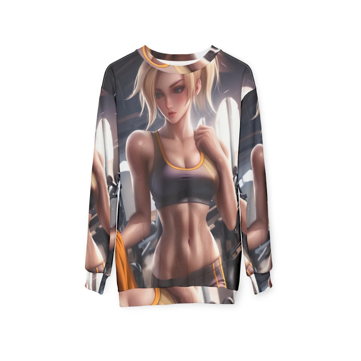 Overwatch Mercy gym sweatshirt - hanging