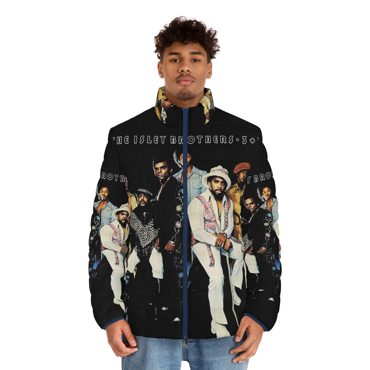 Ungu The Isley Brothers American R&B Puffer Jacket from 2019 Tour - men front