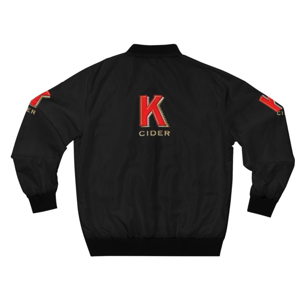 K Cider Bomber Jacket featuring a playful and humorous design - Back