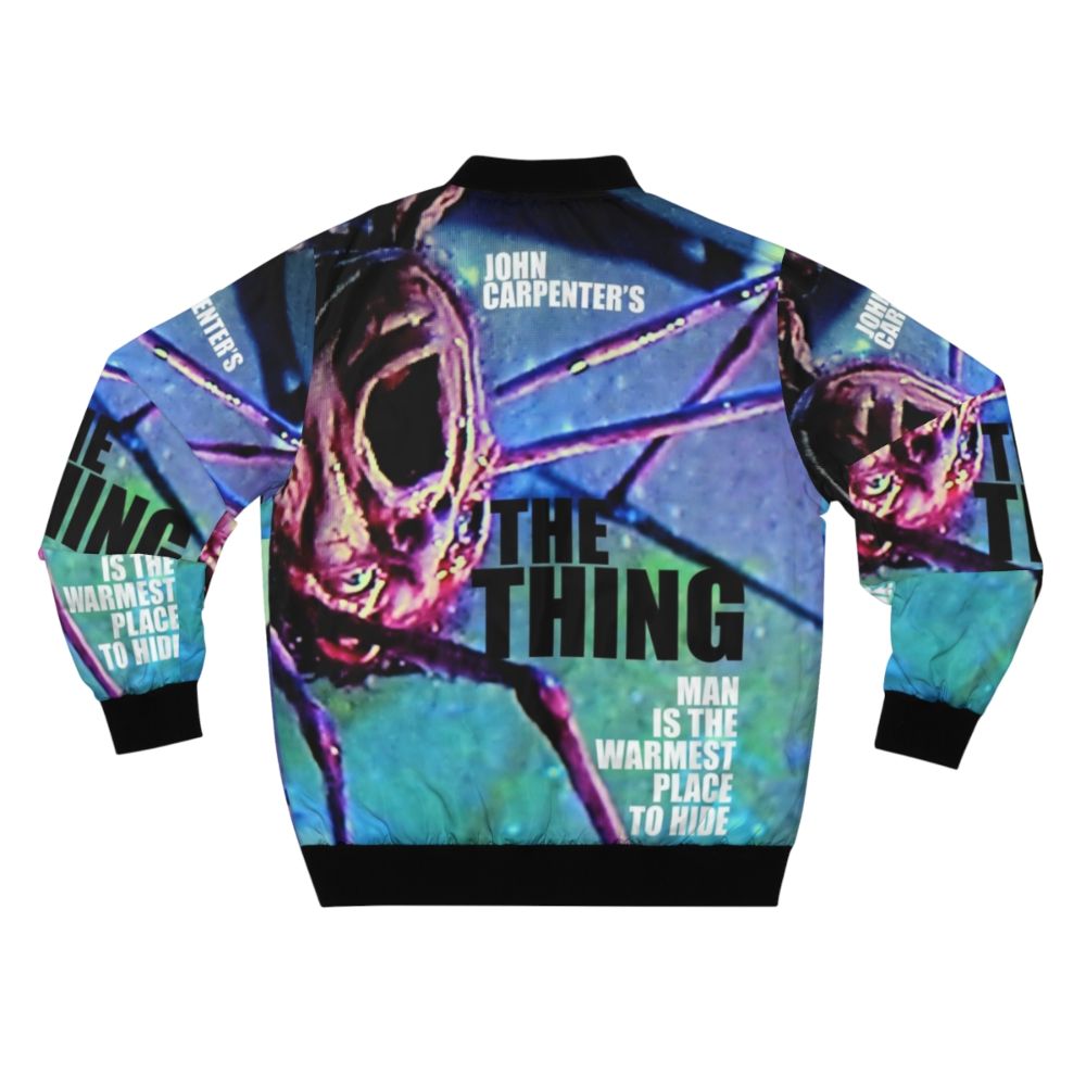 The Thing Inspired Bomber Jacket with Sci-Fi and Horror Themes - Back