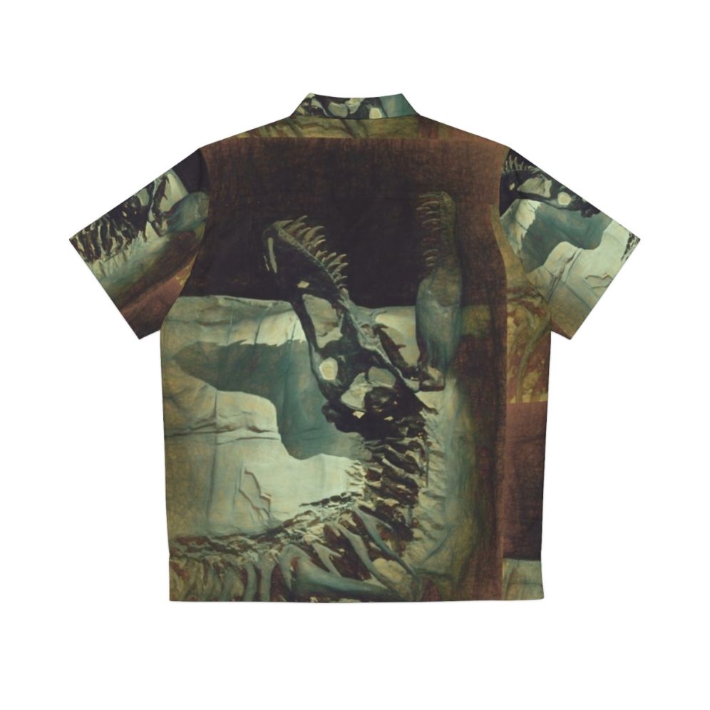 Jurassic Hawaiian Shirt with Dinosaur Bite Me Design - Back