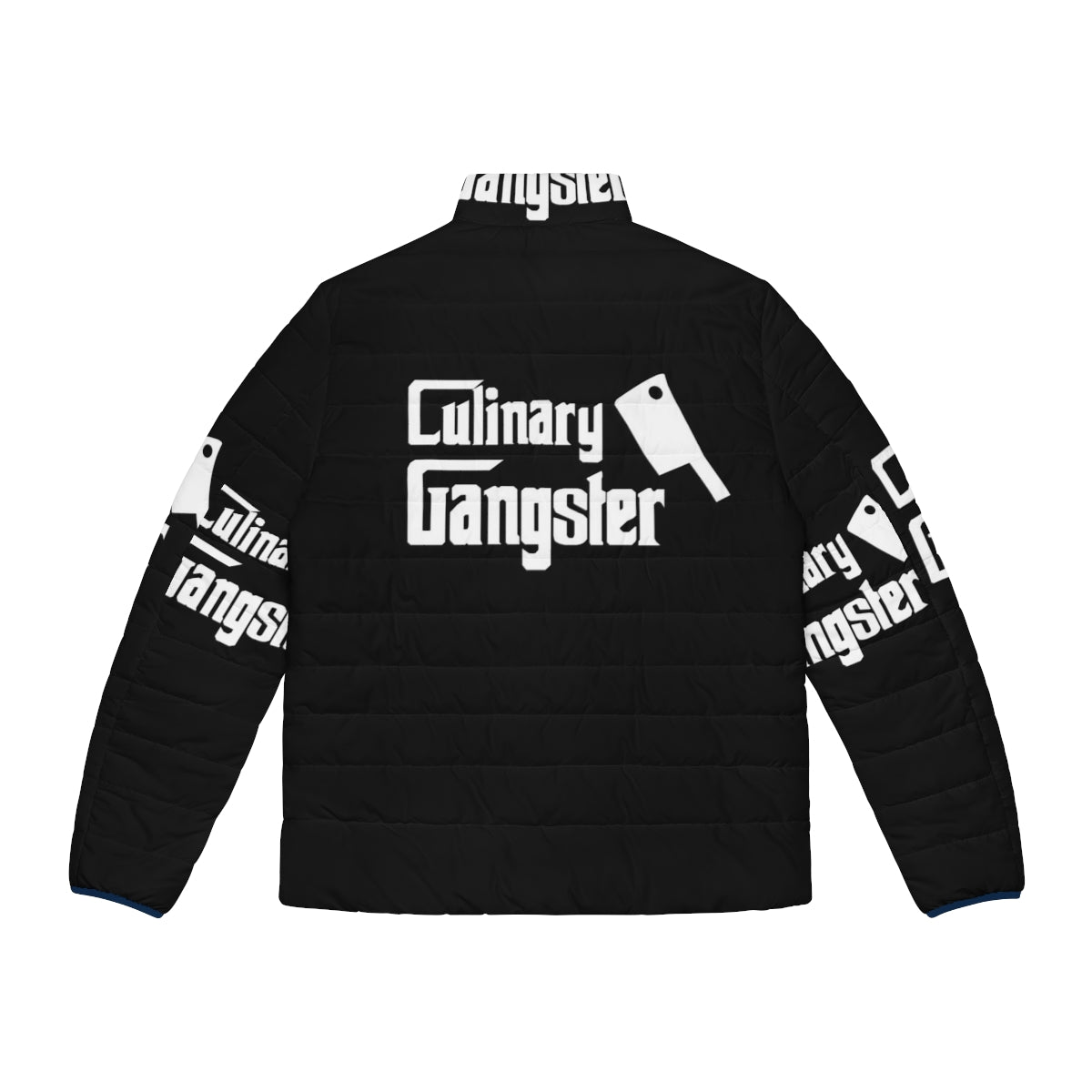 Culinary Gangster Chef Puffer Jacket - Funny Cooking Gift - Back