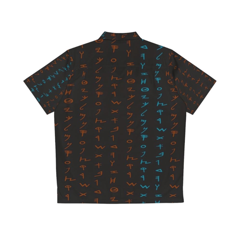 Paleo Hebrew Alephbet Hawaiian Shirt - Back