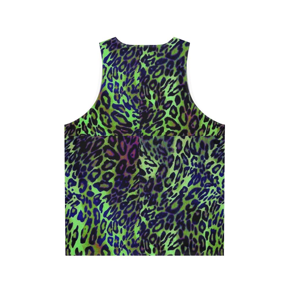 Colorful leopard print unisex tank top - Back