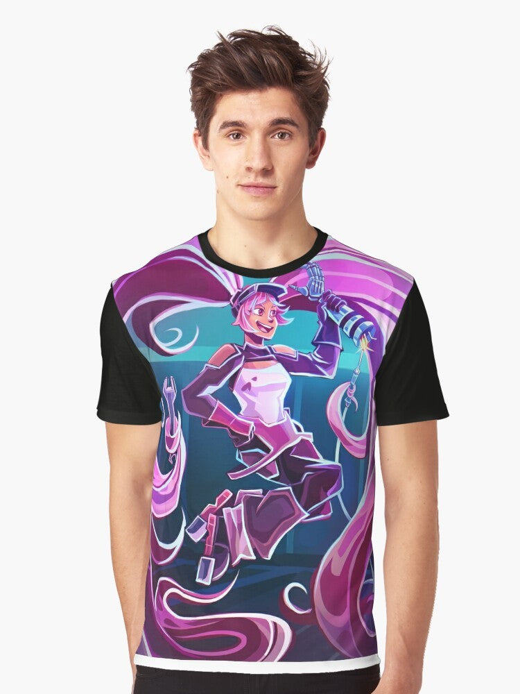 Entrapta graphic t-shirt featuring the character from the Netflix series She-Ra and the Princesses of Power - Men