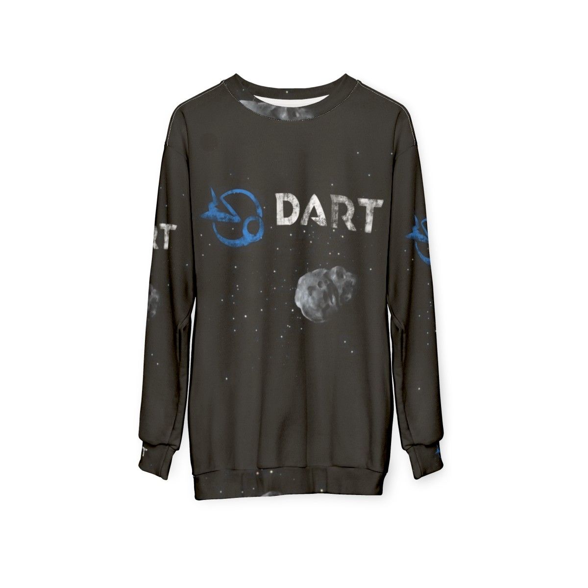 NASA DART Mission Asteroid Impact Illustration Sweatshirt - hanging