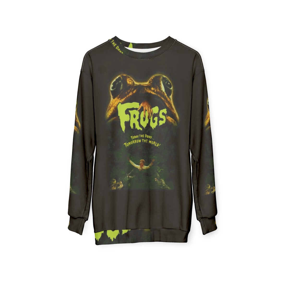 Vintage frog creature feature 70s sweatshirt - hanging