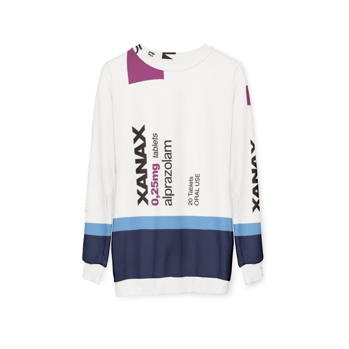 Xanax Meme Retro Sweatshirt - hanging