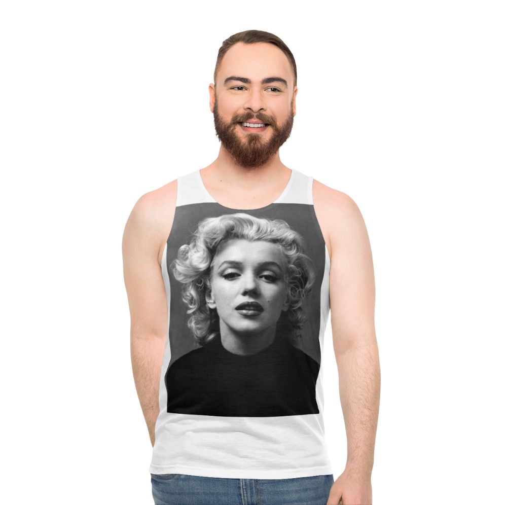 Vintage Marilyn Monroe Black and White Unisex Tank Top - men