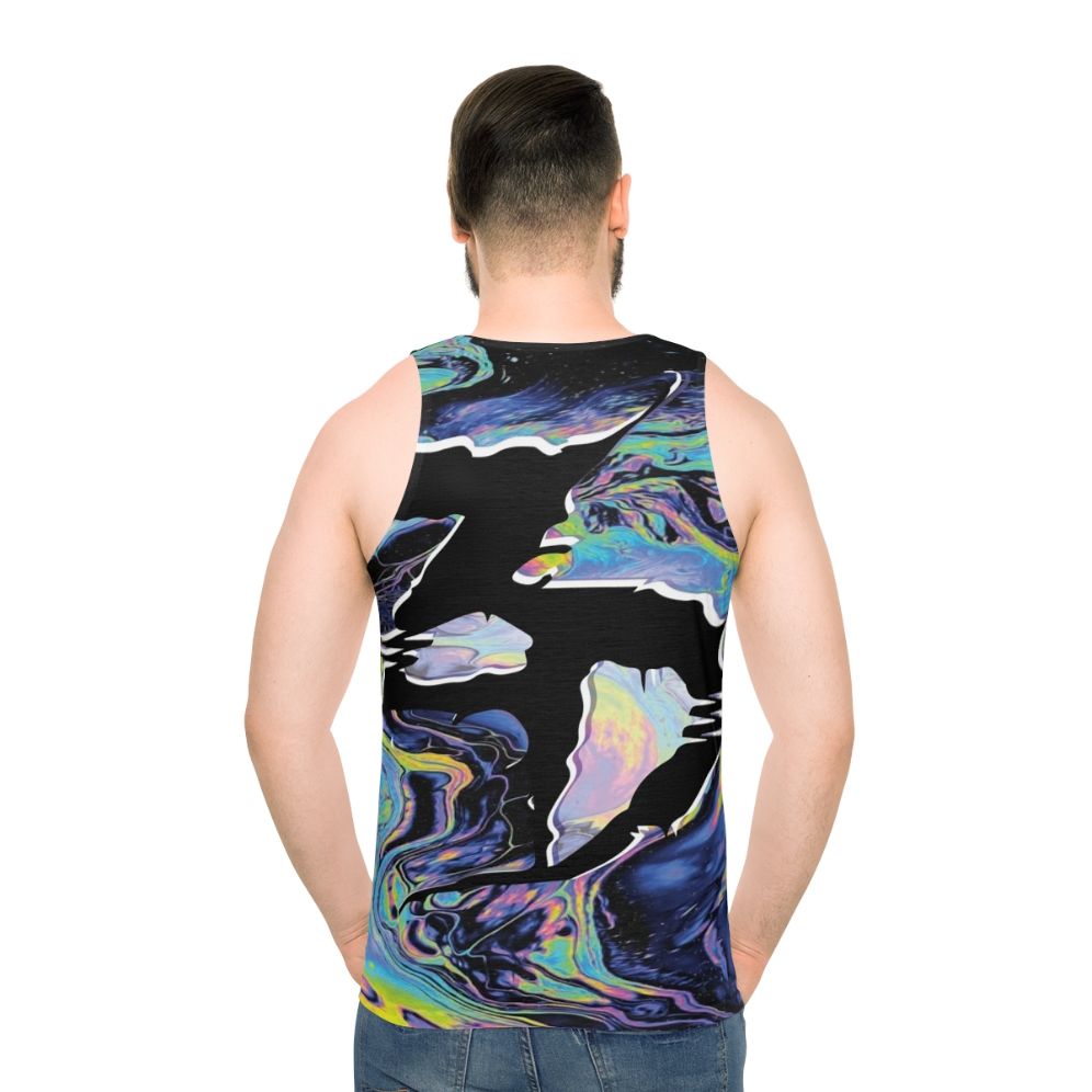 Zeds Dead Unisex Tank Top with Trippy Design - men back