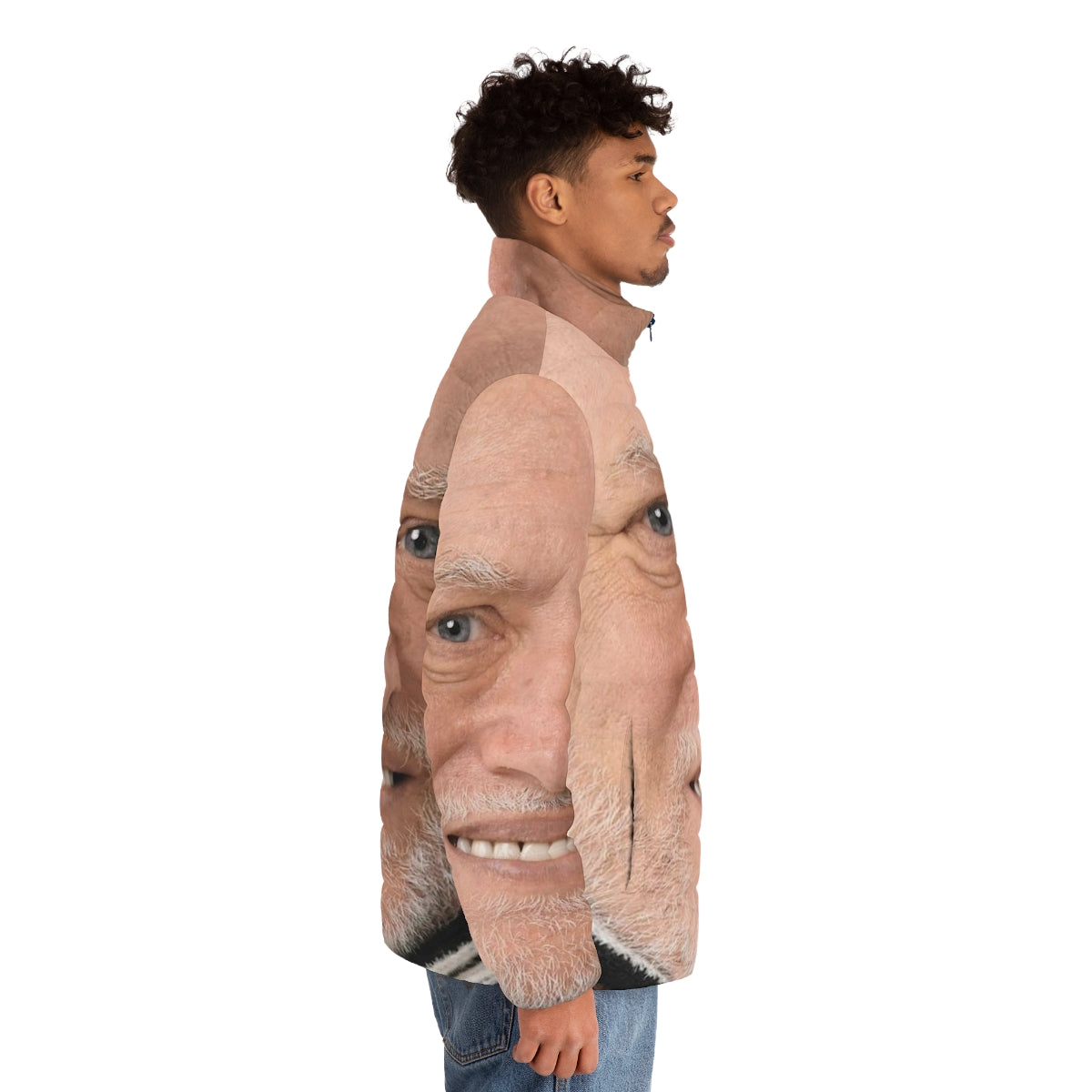 Hide The Pain Harold HD Puffer Jacket - Legendary Memetic Streetwear - men side right