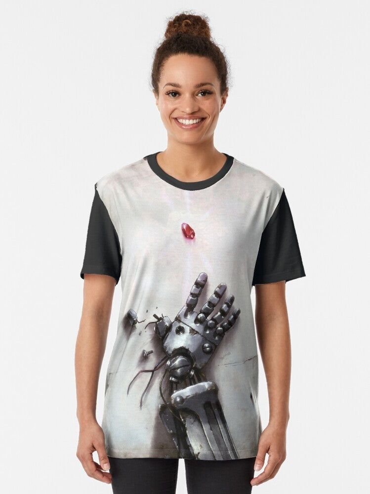 Fullmetal Alchemist Brotherhood Metal Arm and Philosopher's Stone Graphic T-Shirt - Women