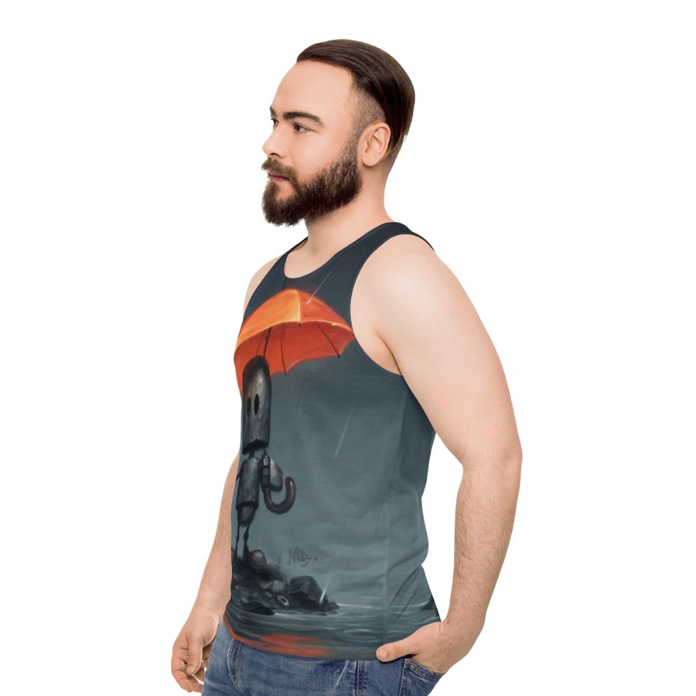 Rainy season unisex tank top - men side