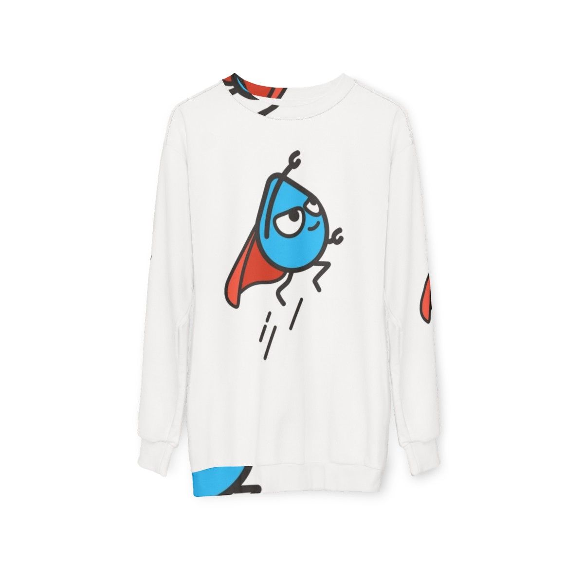 Drupal Hero Sweatshirt featuring a stylized graphic design - hanging